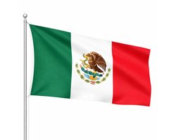 Het Vlaggenschip - Vlag Mexico - 90 x 150 centimeter - Mexicaanse Vlag