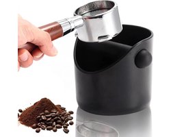 Koffiedikbak - Koffiecontainer Klopbak - Koffiezetapparaat Schoonhouden - Afneembare Klopstang - 10x10x11 cm - Zwart