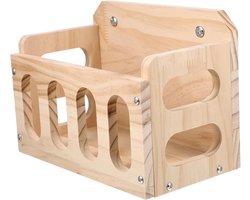 Konijnen Hooivoerbak - Hooi Houder - Kleine Dieren Voeren - Hout Materiaal - N.v.t. - Khaki