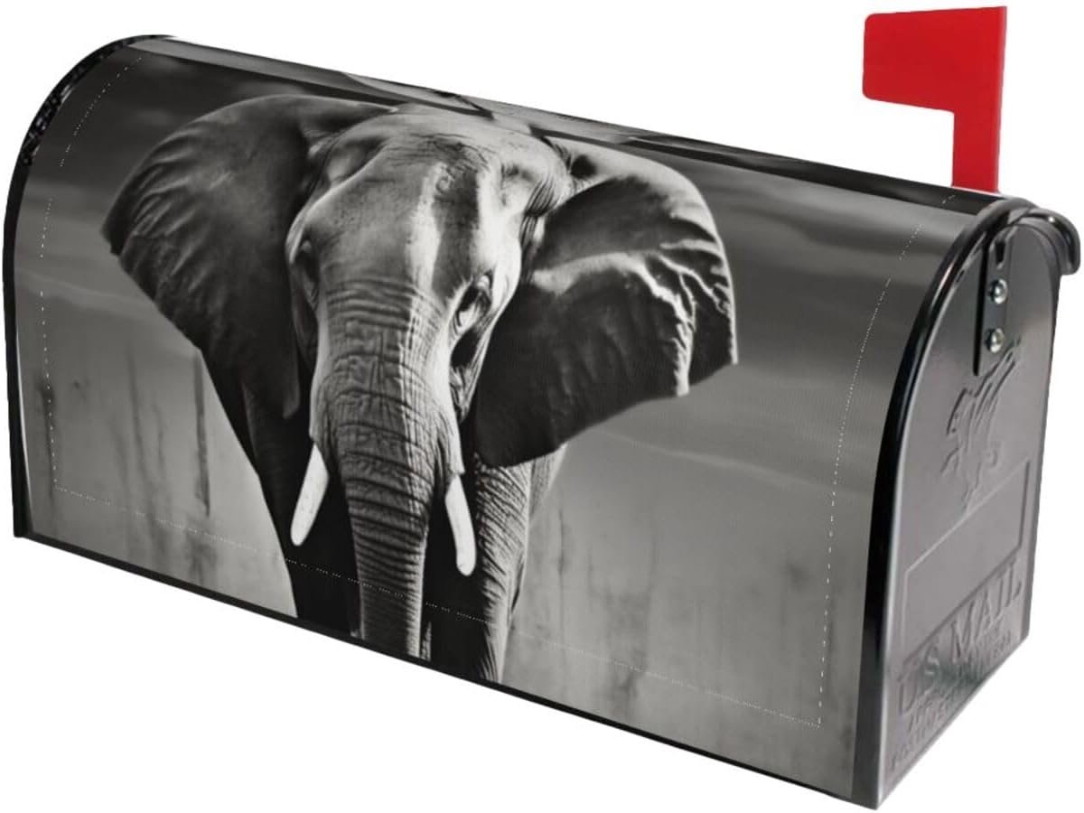 Brievenbus Cover - Brievenbus Decoratie - Tuin Aankleden - Waterdicht Oxford Doek - 21 x 18 inch - Zwart-wit