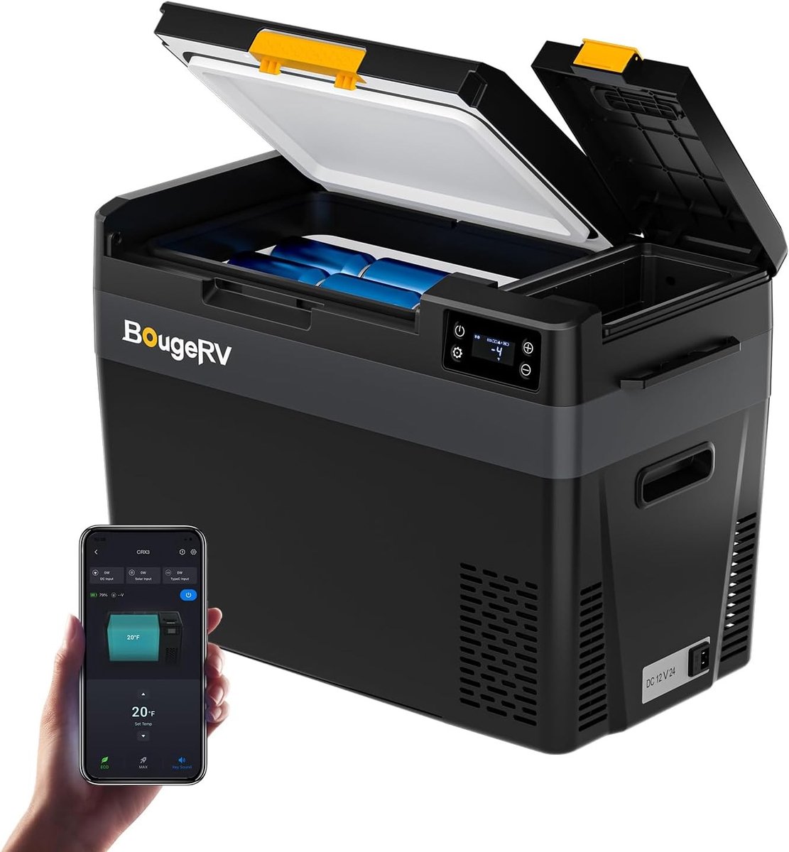 Compressorkoelbox - Draagbare Koelbox - Snelle Koeling tot -20 °C - App-bediening - Voor Auto, Camping en Outdoor