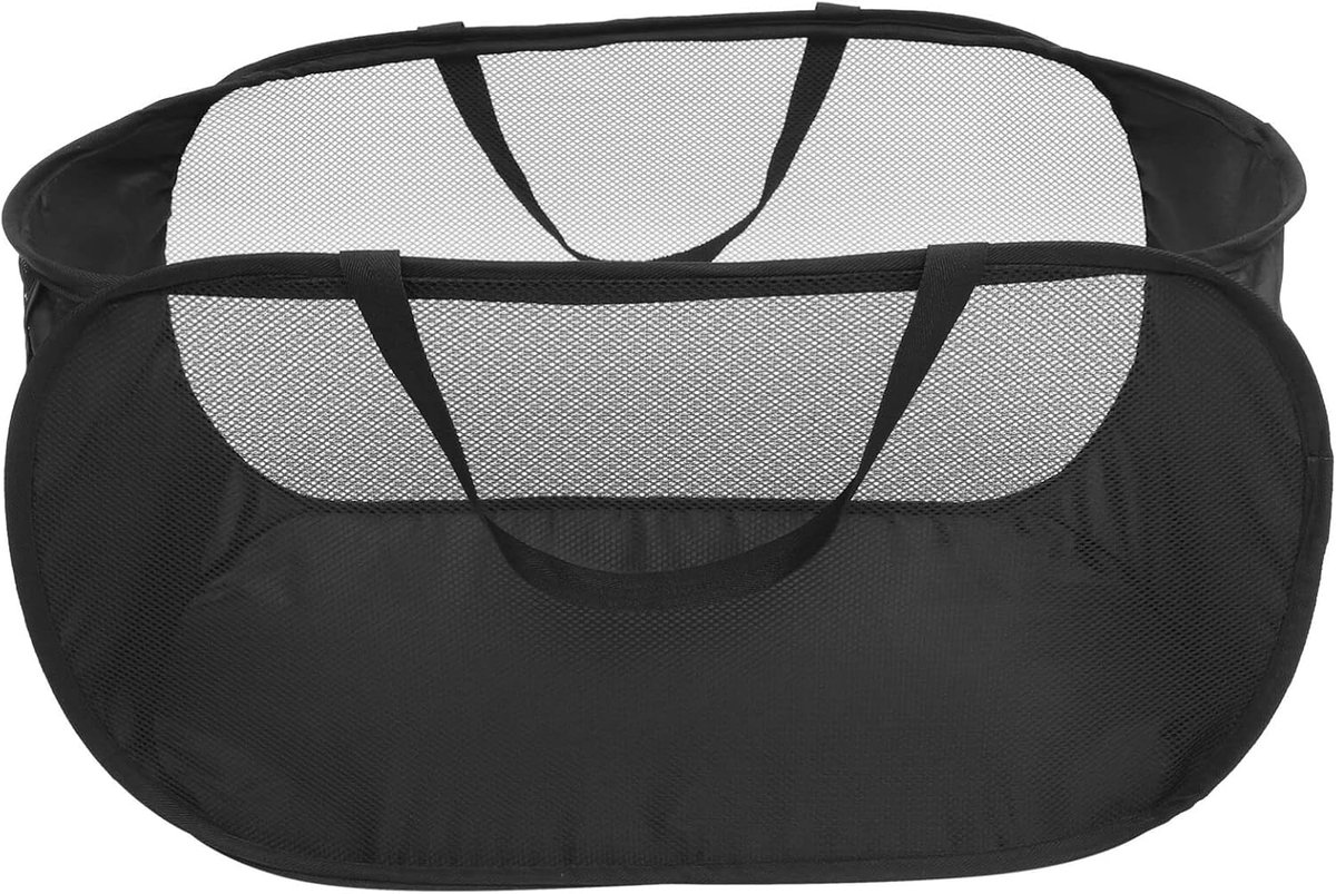Opvouwbare Wasmand - Kledingmand Vuile Was - Kleding Opbergen - Stevig Polyester Staaldraad - 58 x 36 cm - Grijs