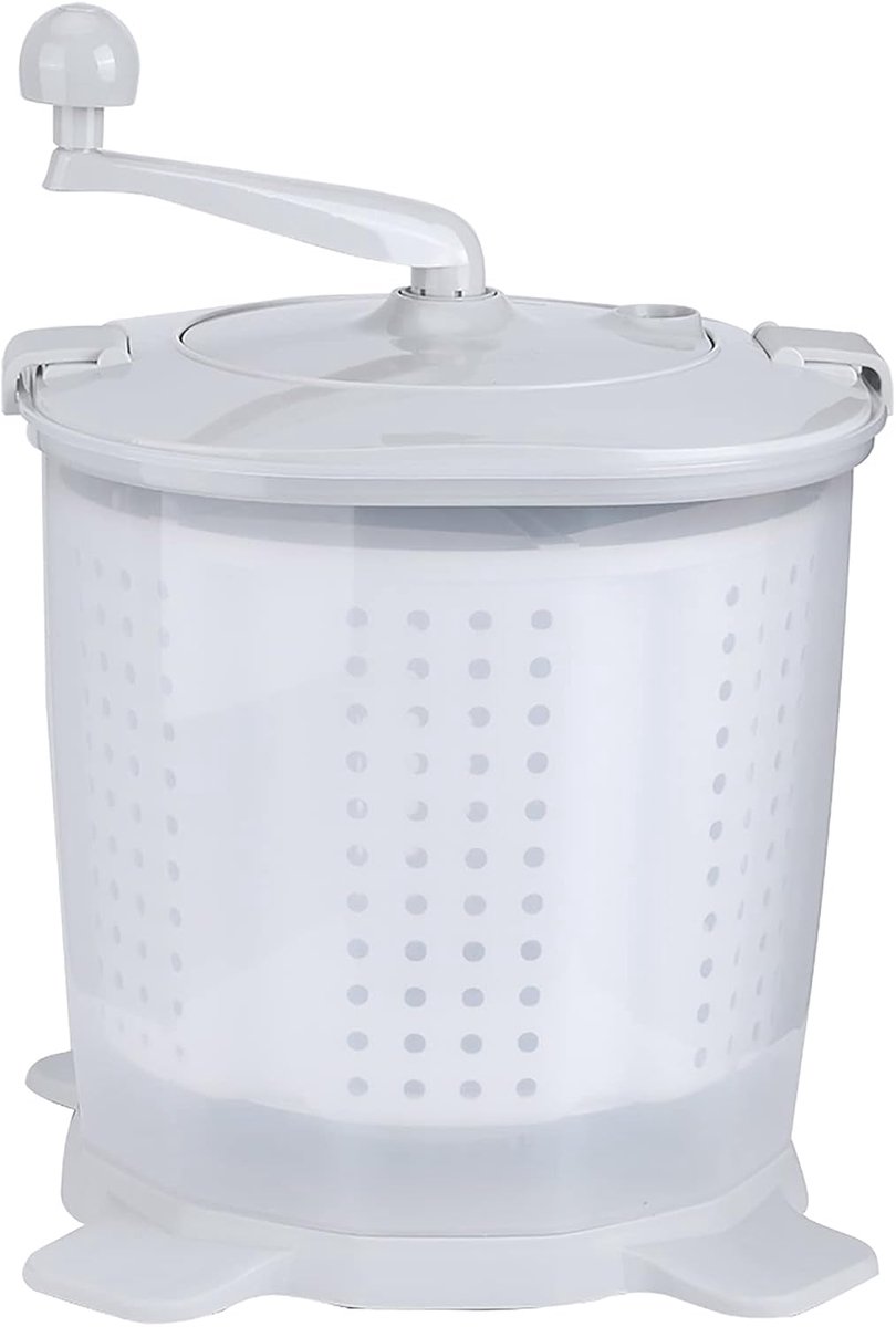Mini Draadloze Wasmachine Handwas Machine Ondergoed Wassen Afneembare Centrifuge Mand 40x33cm Grijs