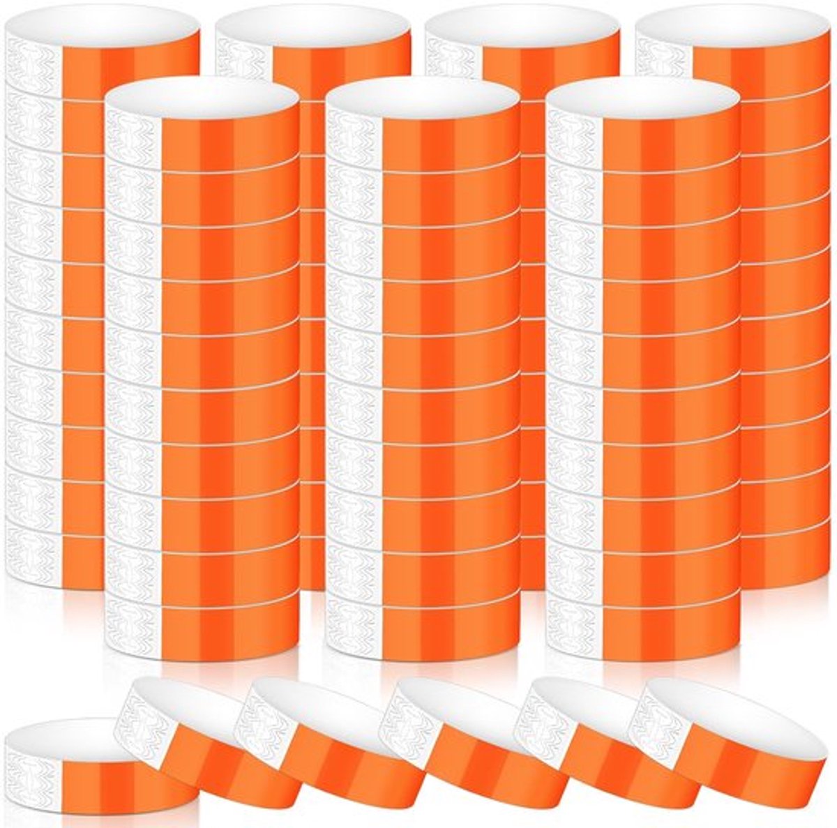 Zeynomax - Festivalarmbanden - Controlebanden - Lichtgewicht en waterdicht - Oranje