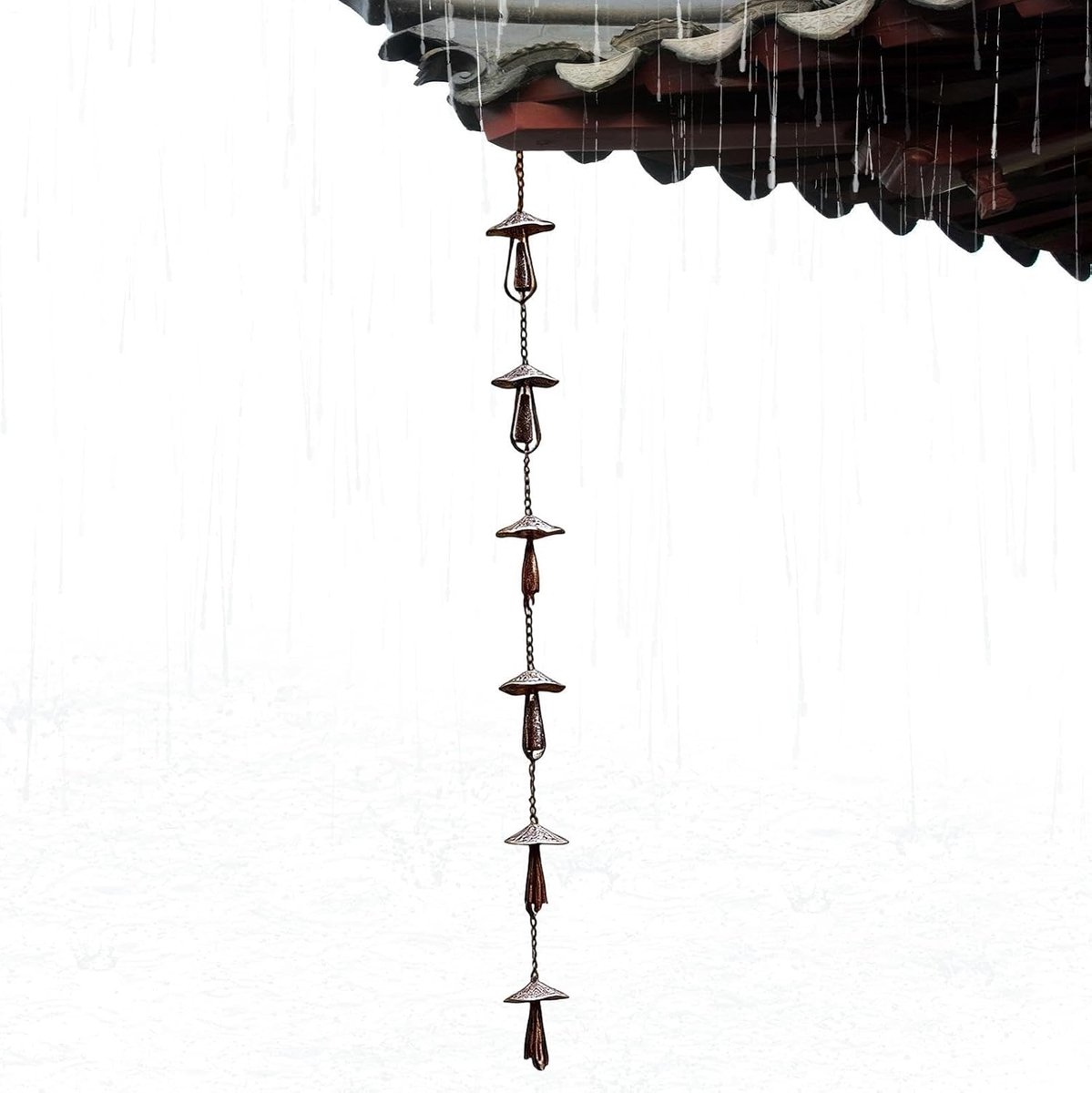 Regenketting Metaal - Waterafvoer Ketting - Tuin Decoratie - Draaimechanisme Water - 130 cm - Metaal
