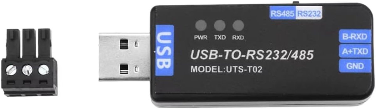 Communicatie Module - Seriële Converter - Data Overdracht - Industriële Kwaliteit - 10 x 5 x 3 cm - Zwart