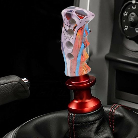 Schakelknop Auto - Versnellingspook Hars - Interieur Upgrade - Ergonomisch Ontwerp - Universele Pasvorm - Paars — afbeelding 3