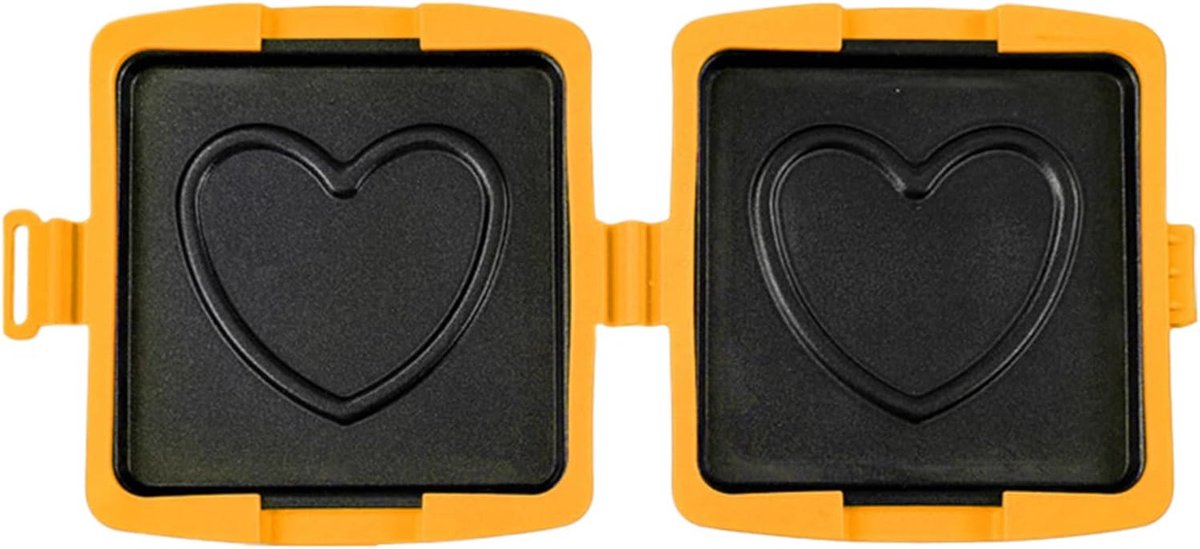 Magnetron Toast Presse - Sandwich Maker Grill - Snel Broodjes Verwarmen - Compact Vouwbaar Ontwerp - 18 cm breed - Oranje
