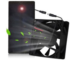 Solar fan kit, weatherproof DC fan suitable for small chicken coops, greenhouses, sheds, pet houses, and ventilation windows.