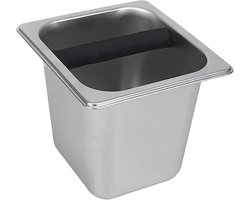 Koffie Klopbak - Prulbak - Koffiezet Gemak - Roestvrij Staal - 10 Liter - Zilver
