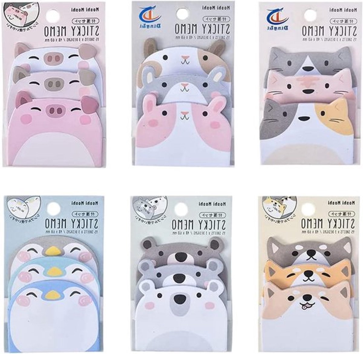 Inovra Plus - 6 Pads / 270 - Mini Notitieblokjes met Dieren Thema