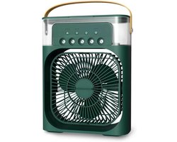 Luchtkoeler Ventilator - Vernevelaar Fan - Persoonlijke Koeling - 5 Verstelbare Nozzles - 600 ml Tank - Groen