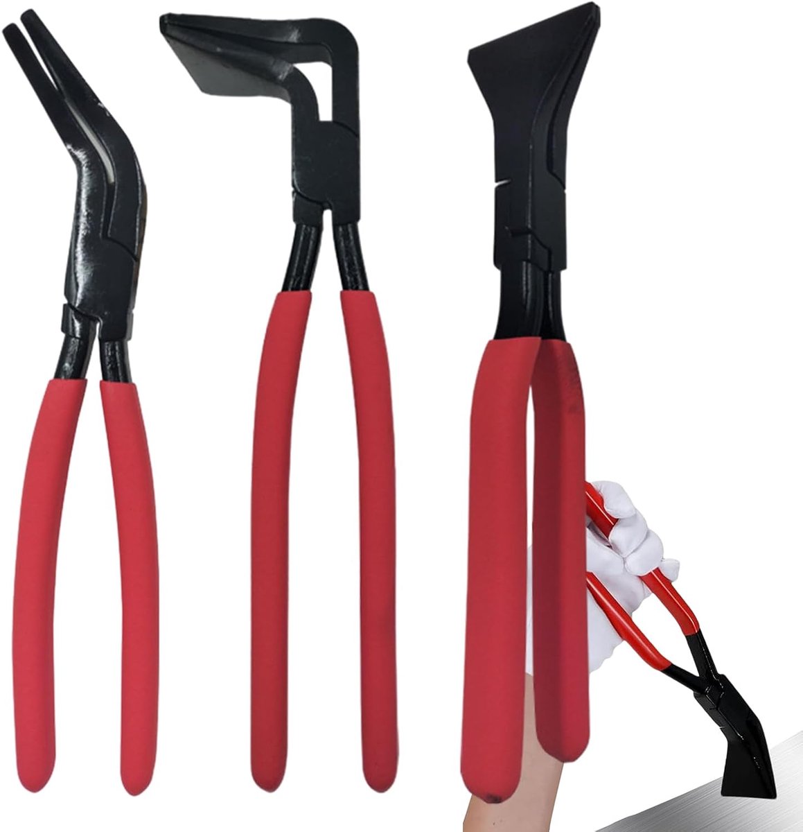 Plaattang Set - Metaalbewerking Tangen - Dakwerken Uitvoeren - Ergonomisch Ontwerp - 3 Stuks - Niet Gespecificeerd
