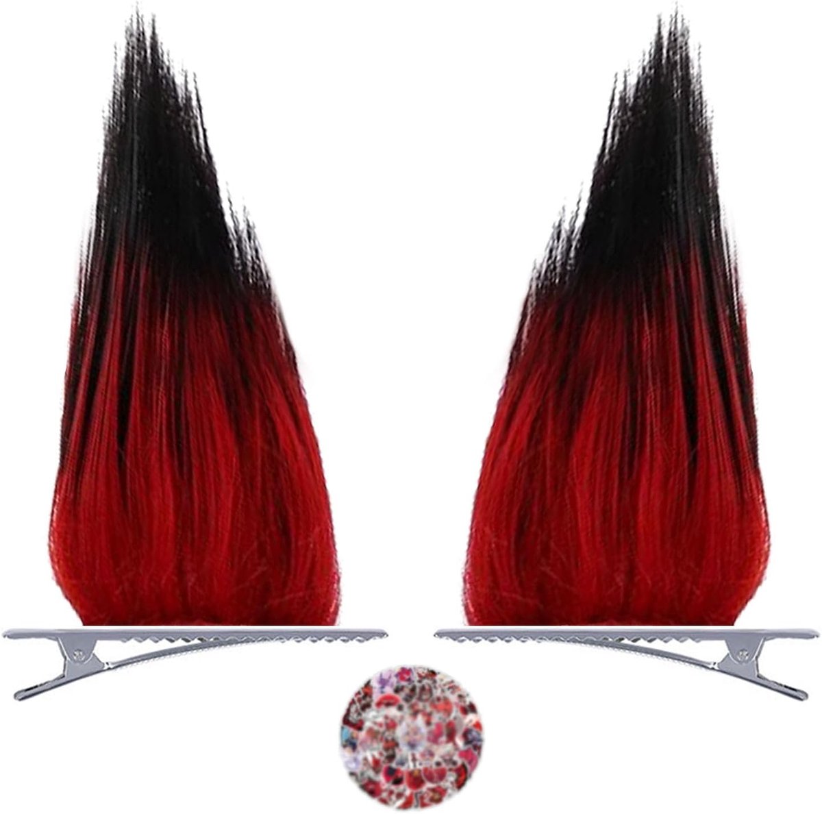Alastor Hair Clip Cosplay Headwear Accessories Hazbin Corner Jewelry 11 Pieces (Ears) - ShopVlot