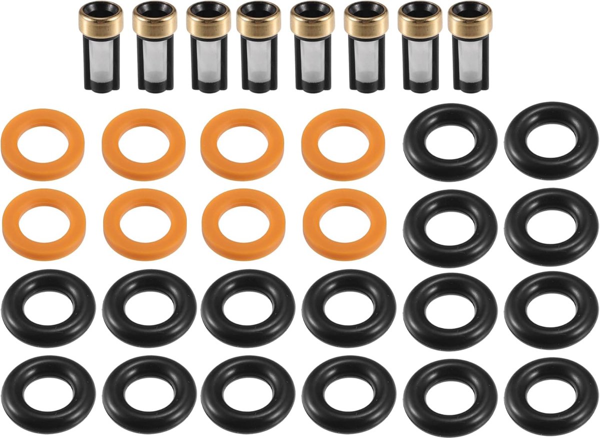 Fuel injector-seal-O-ring - car O-ring repair kit - for Dodg Dakota 2002 NBR rubber black - 8 sets - ShopVlot