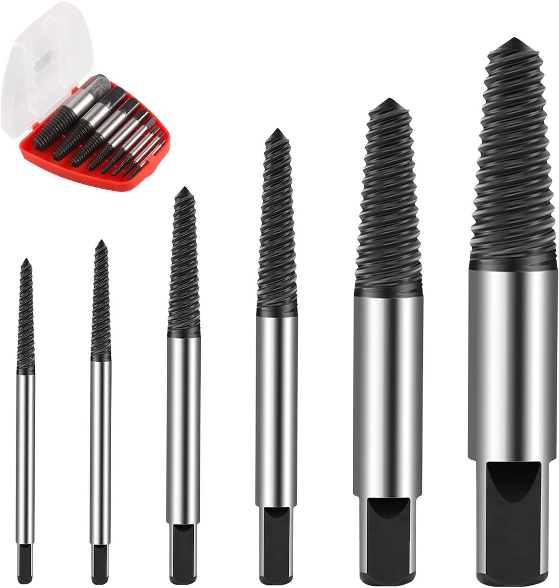 Screwdriver, 6 pieces, damaged screws, diameter approx. 4 - 25 mm, tensioned screws for tubes for removing damaged - ShopVlot