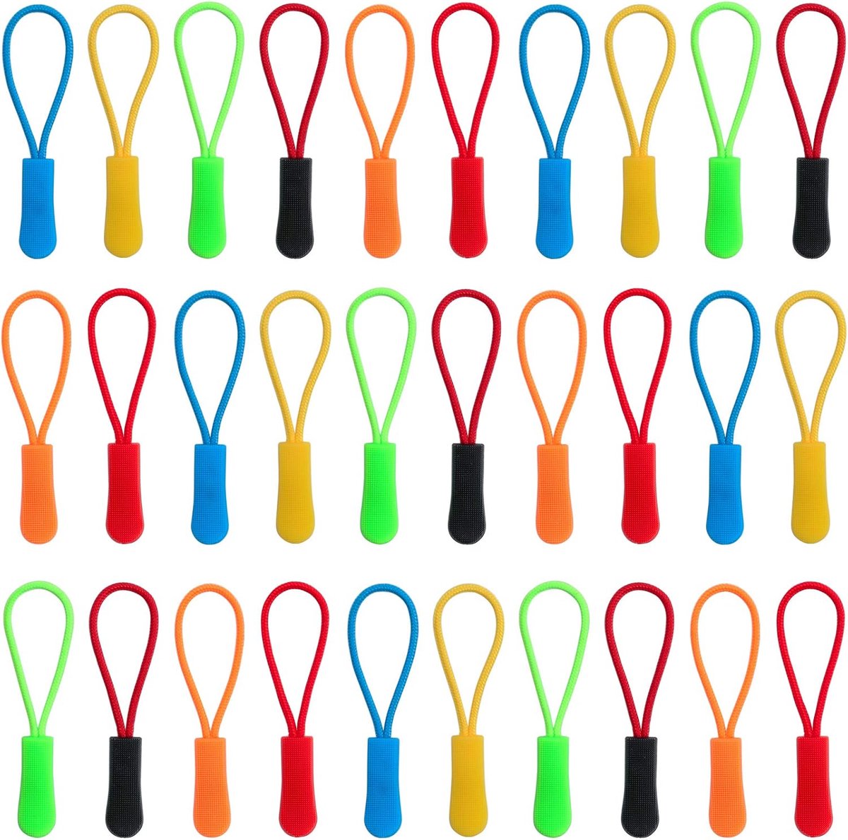 30 stuks ritssluitingen vervangende ritssluiting nylon ritssluiting voor kleding, rugzakken, schoenen, outdoorsporten (5 kleuren)