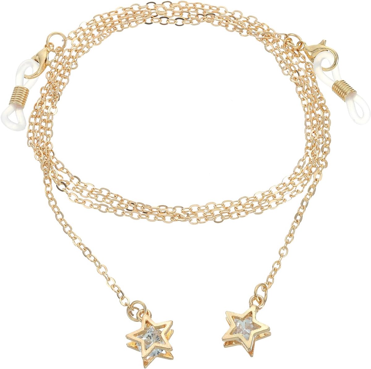 Parelbrilketting voor dames, sterbrilketting, brilhouder, houder om de hals, zonnebrilketting voor bril, zonnebril voor dames