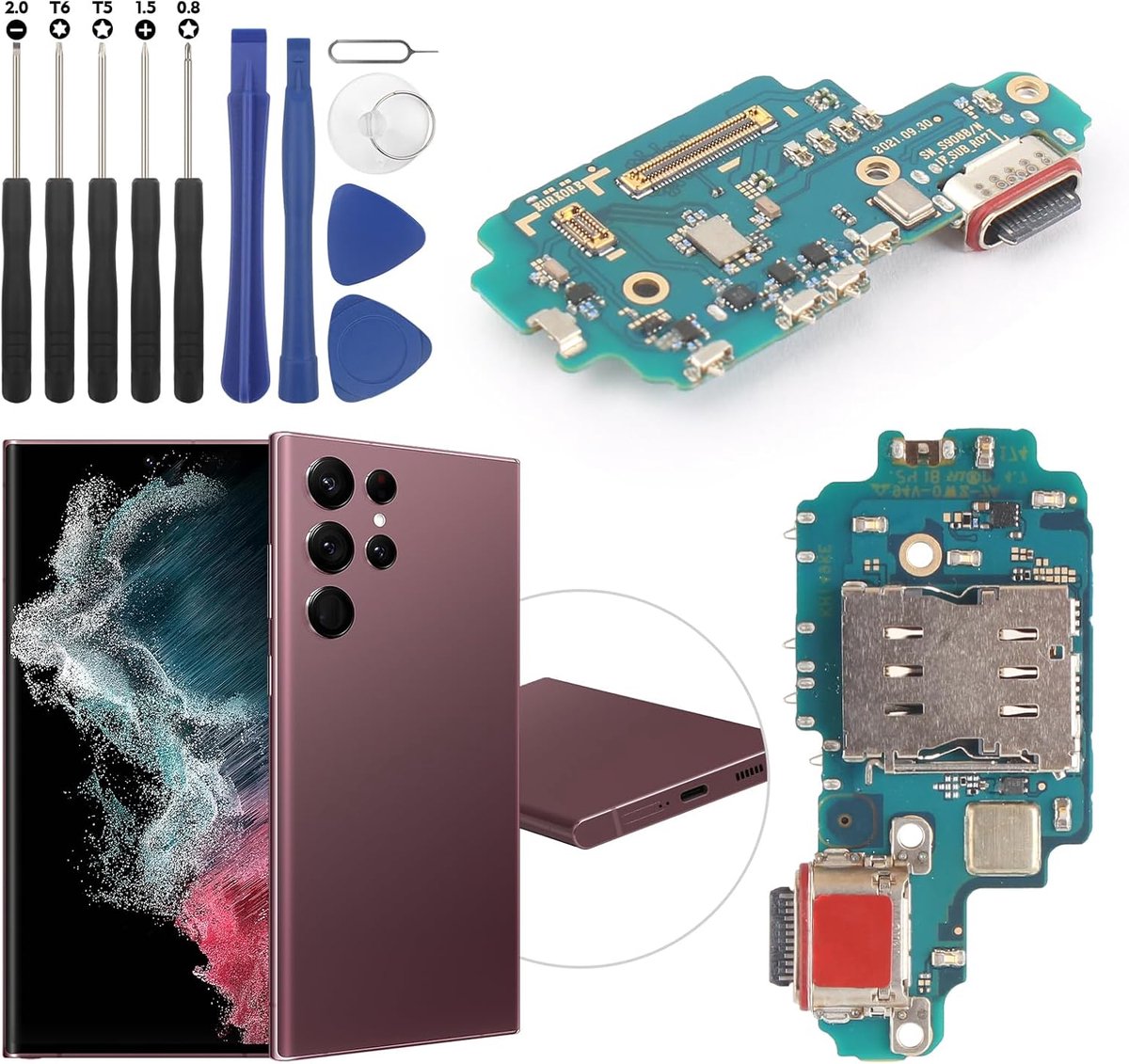 Dock connector voor Samsung Galaxy S22 Ultra S908B oplaadbus met