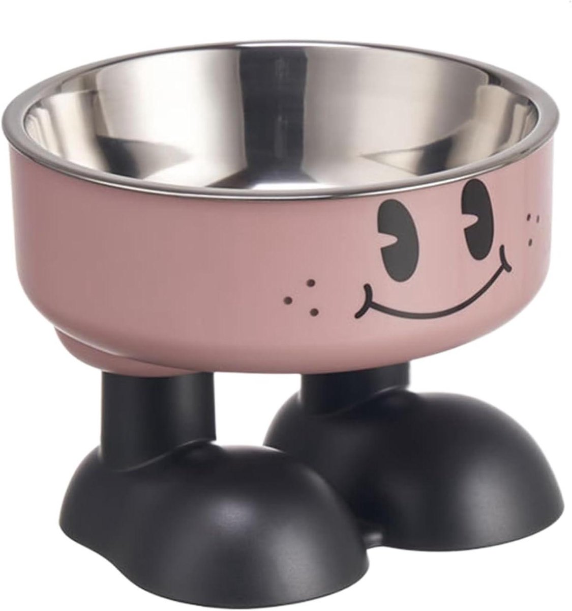 Verhoogde Hondenbak - Voerstandaard Kat - Comfortabel Eten - Gewrichtsvriendelijk Ontwerp - 14.5 cm Hoog - Roze