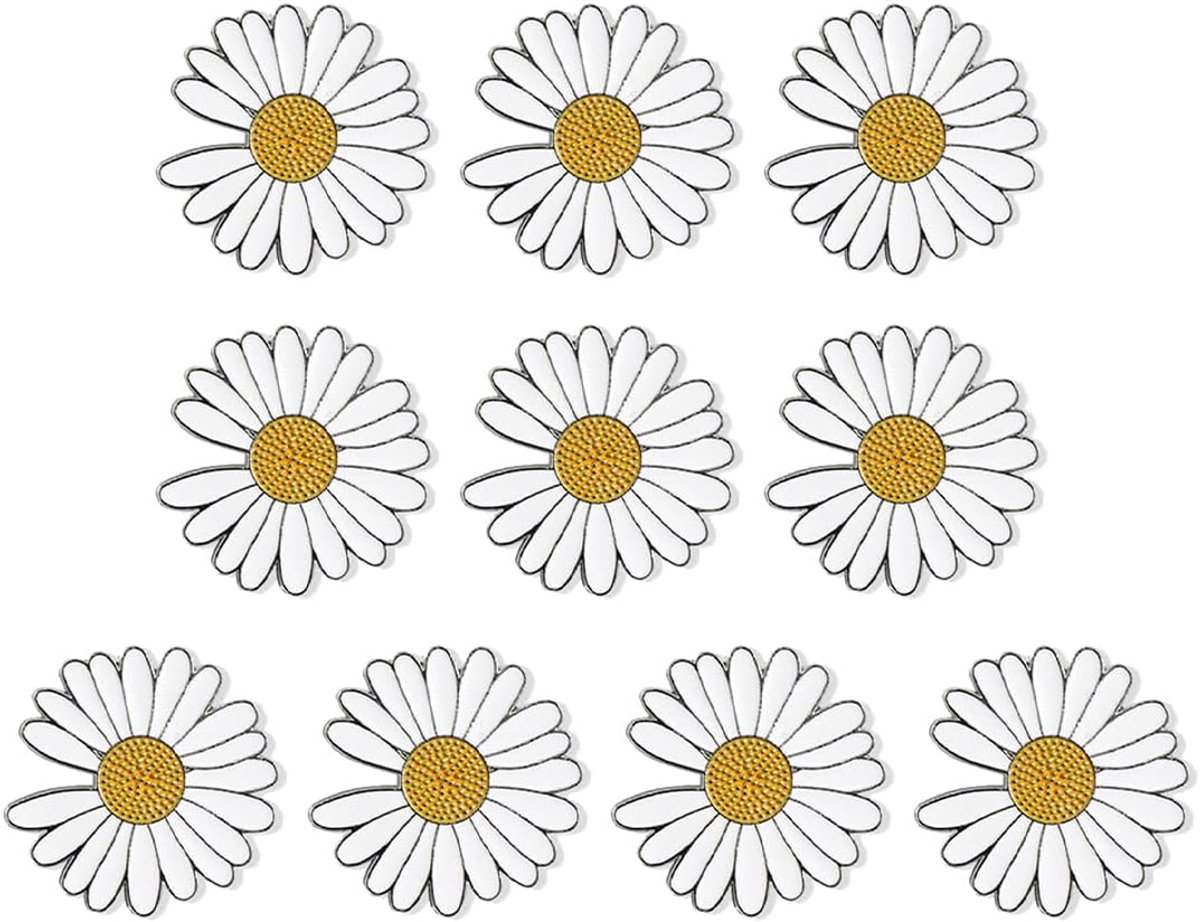 Broches, witte madeliefjes-madeliefjes-madeliefjesbroche, voor feestjes, dagelijkse kleding en modeaccessoires