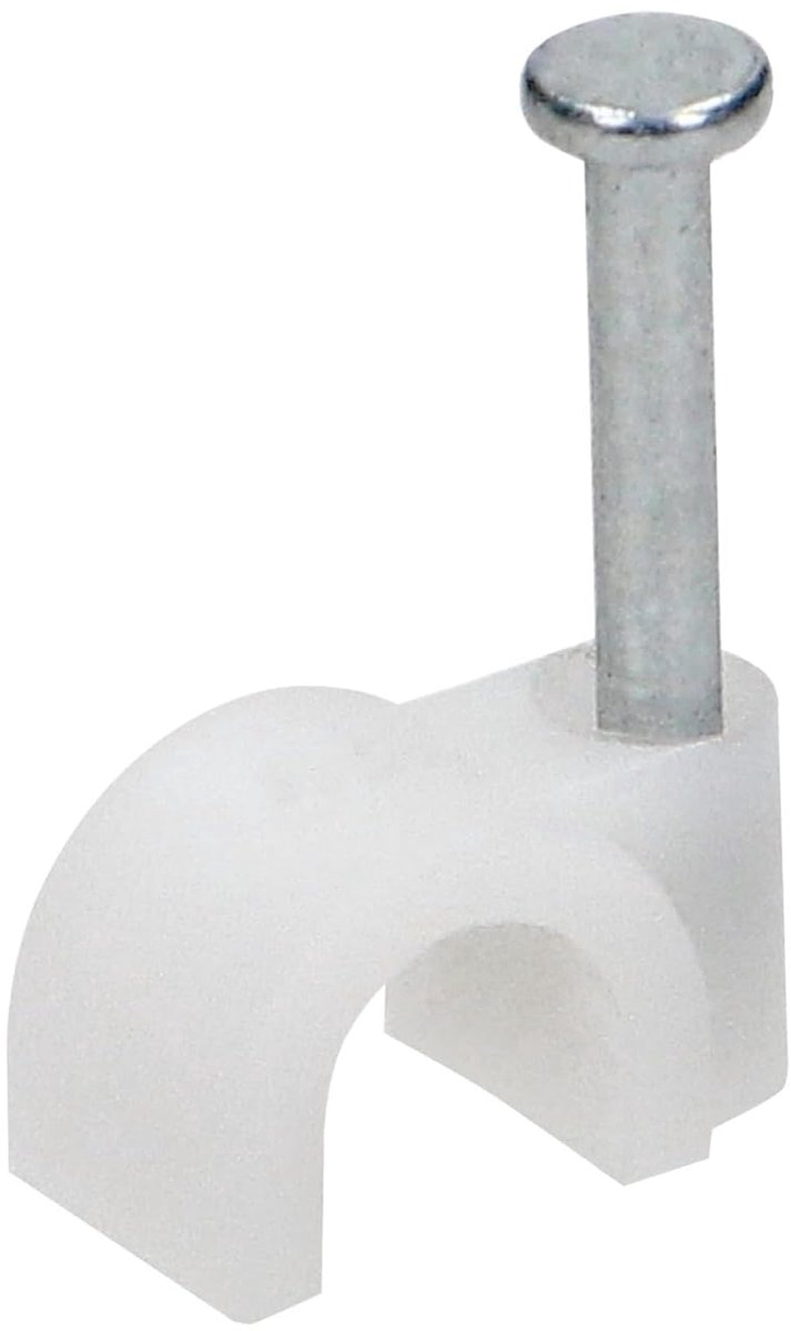 Kabelclips Kabelhouder en Kabel Management Clips Rond Set van 100 Stuks - Ideaal voor Kabelorganisatie en Bureau Accessoires (Ø 10 mm)