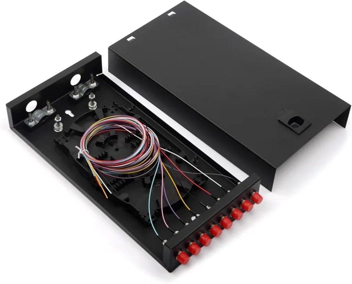 Glasvezel Patch Panel - Optische Terminal Box - Netwerk Installatie - 8 Poort Desktop - 2 stuks - Wit