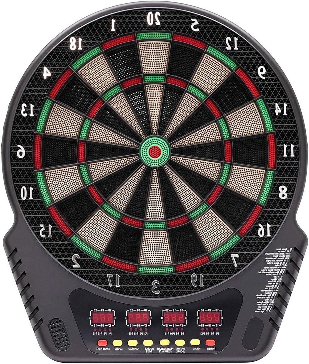 Elektronisch Dartbord - Dartautomaat E-dartbord - Spel en entertainment - Honingraatdoel - 44 x 50.5 cm - Zwart