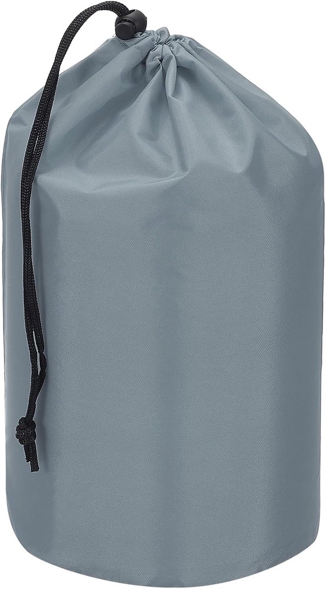 Stuff Sack, 5 x 10 Inch Waterdichte Outdoor Opbergzak Draagbare Trekkoord Stofklep Tas Lichtgewicht Slaapzak voor Camping Wandelen Backpacking, Lichtgrijs