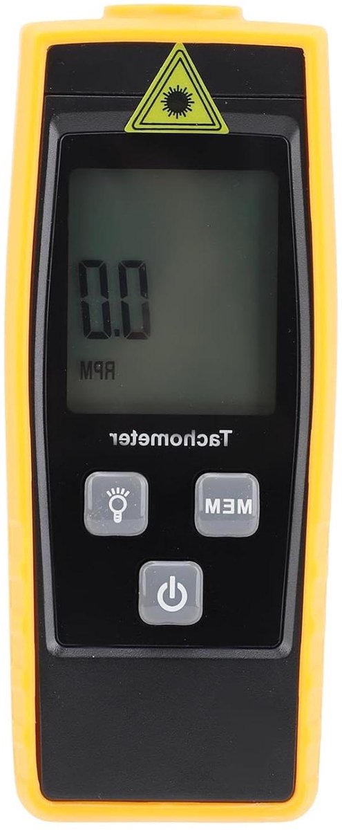 Digitale Toerenteller - Snelheidsmeter Toerentalmeter - Motoren Meten - Contactloze Meting - 99999 RPM - Grijs