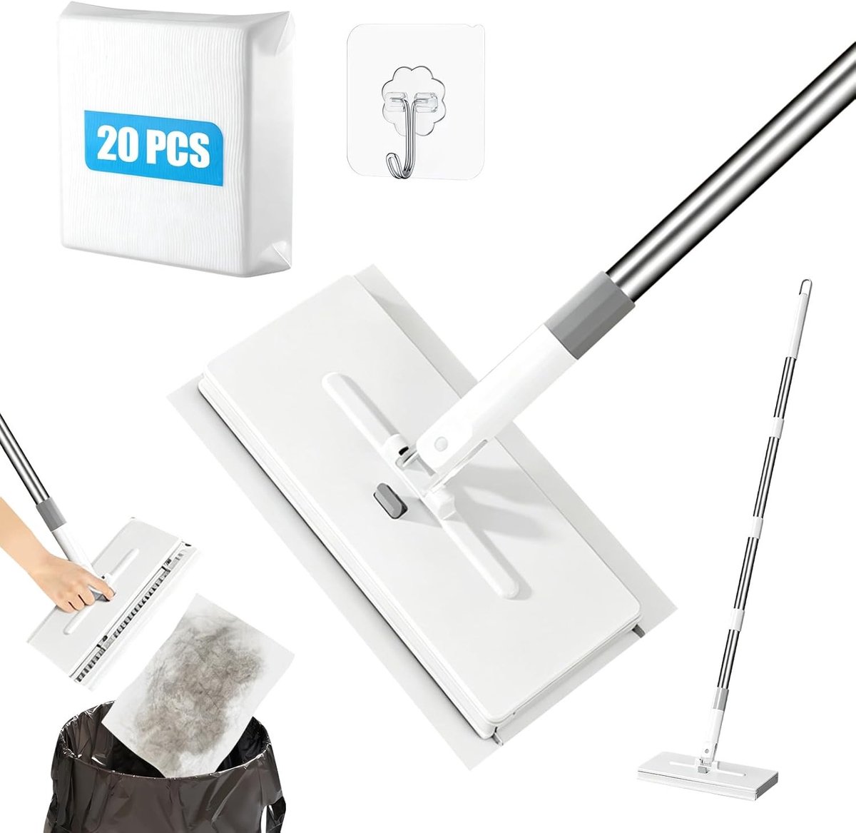 Dweilmop - Drukklemsysteem - Hygiënisch - Voor Thuisschoonmaken
