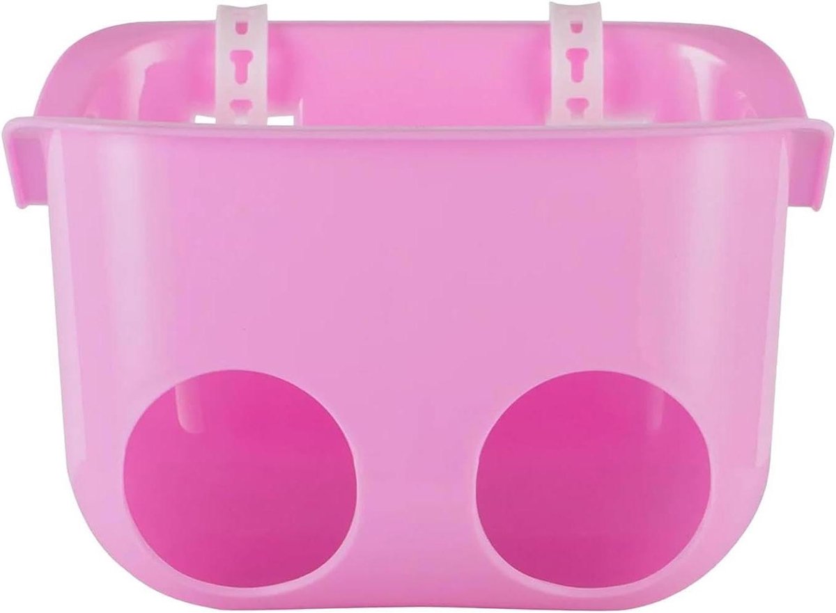 Babyfietsstoeltje - Poppenmand Fiets - Poppen Vervoeren - Verstelbaar Riem Systeem - 21 x 15 x 14 cm - Roze