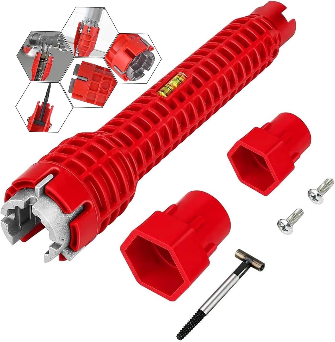 Installer Gereedschap, Kraansleutel, Mengkraansleutel, Multifunctionele Pijpsleutel, Geschikt voor Toilet, Keuken, Bad, Multifunctionele Kraansleutel Installer voor Spoel/Bad