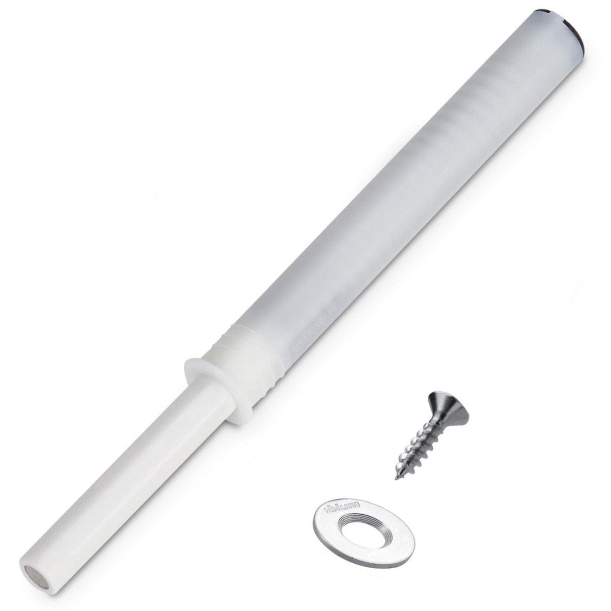 956A1002 voor grote kastdeuren zijdeachtig wit magnetisch met schroefplaat