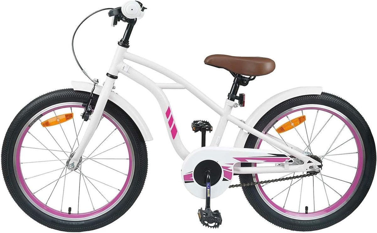 Kinderfiets 22 inch sfiets sfiets Veilig Fietsen Verstelbaar Comfort 7-12 Jaar Wit