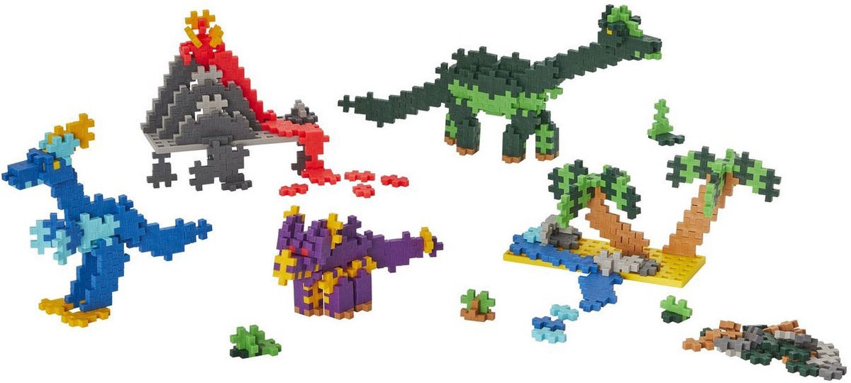 Plus-Plus Learn to Build dino`s 600 delige bouwset - 3918 - Bouwspeelgoed - Constructiespeelgoed - Set met bouwstenen - Vanaf 5 jaar — afbeelding 6