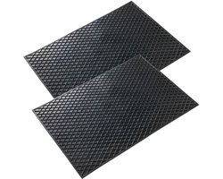 2x Rubbermat automatten rubber universeel rubberen mat vloermat kofferbak auto personenauto