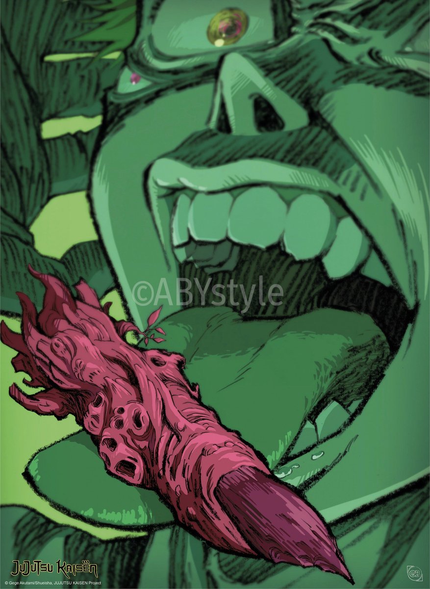 Poster Jujutsu Kaisen - Itadori Eating a Finger 38x52cm