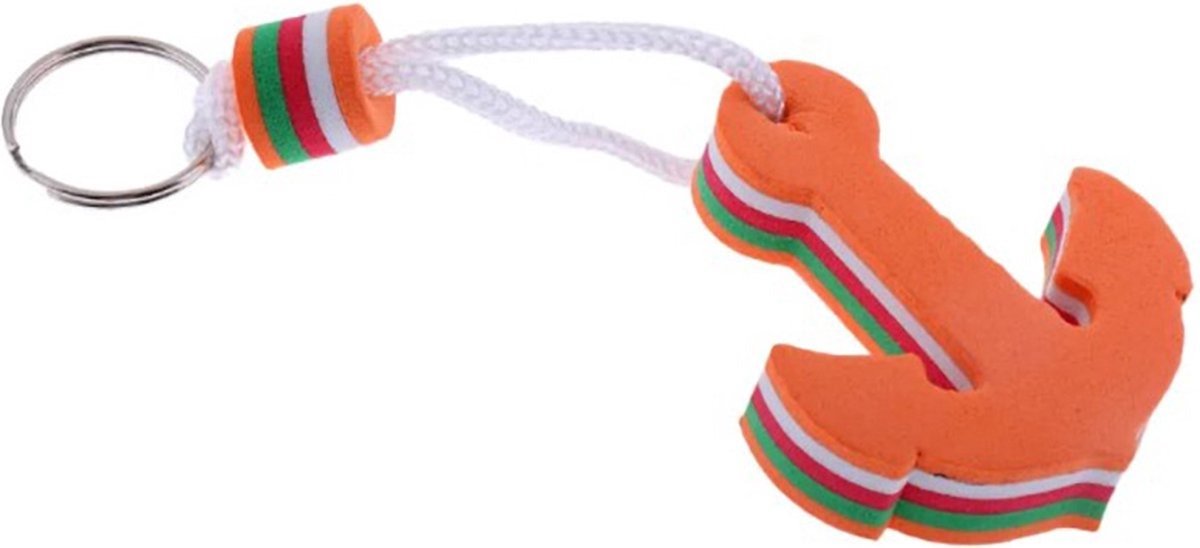New Age Devi - Drijvende Sleutelhanger - Perfect voor Watersport en Bootliefhebbers - Verlies nooit meer je sleutels met deze Drijver - Met handig Anker design in opvallend Oranje