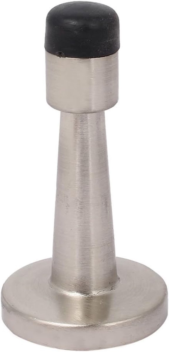 Deurstopper - Deur Buffer - Muur Beschermen - Rubberen Tip - 80 mm - Zilver