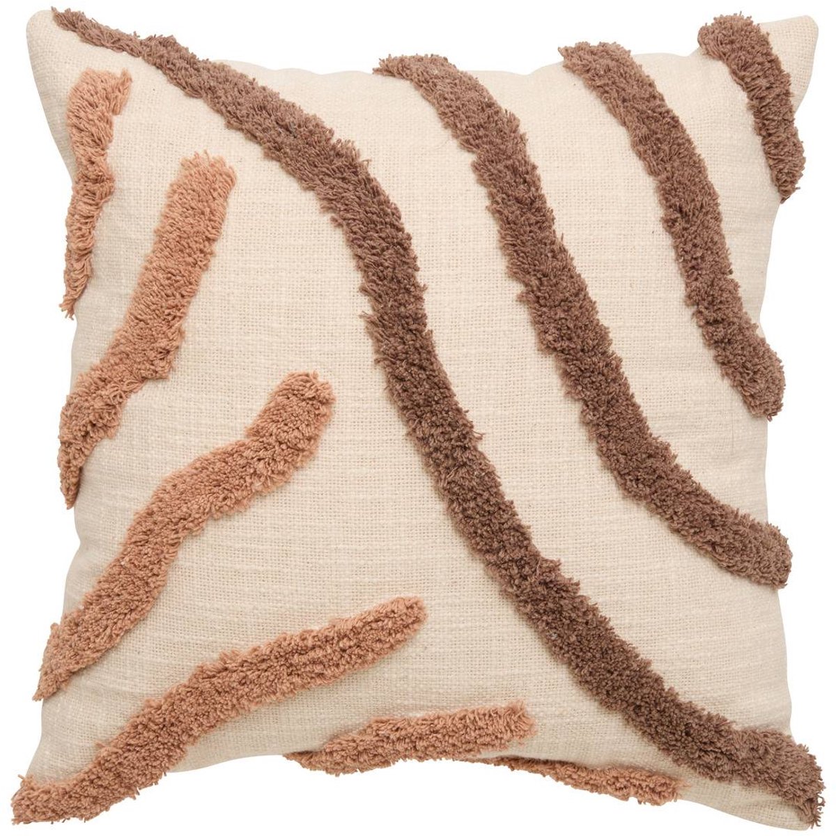 Coussin Hawki carré 40x40cm marron