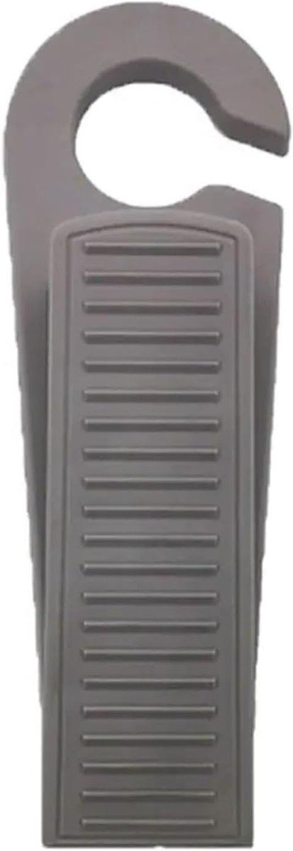 Deurstopper - Deurklem muurbeschermer - Winddicht houden - Rubberen slipweerstand - 1 stuk - Grijs