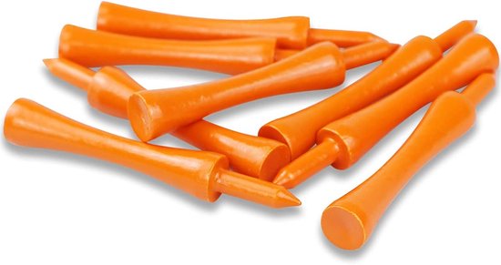Tees Pack van 100 Castle Tees Houten Golf Tees (Oranje 70MM) — afbeelding 3