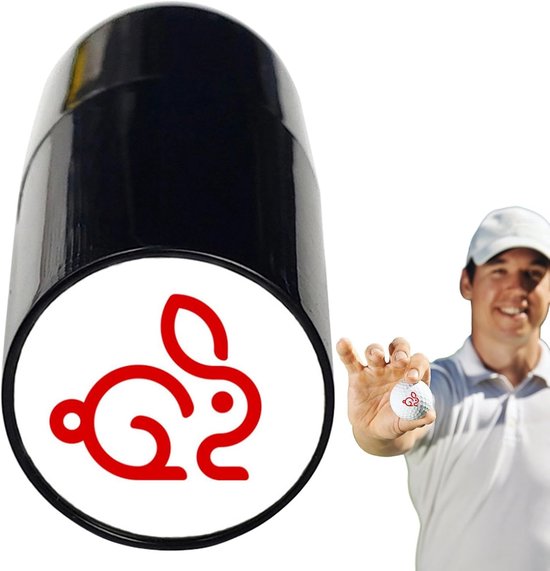 Golfbal Stempelmarker - Balmarker Stempel - Golfspel Verbeteren - Lichtgevoelig Ontwerp - 6 x 3 x 3 cm - Zwart — afbeelding 4