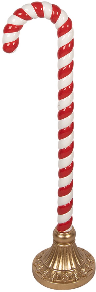 Clayre & Eef Kerstdecoratie Beeld Zuurstok 33x24x101 cm Rood Kunststof