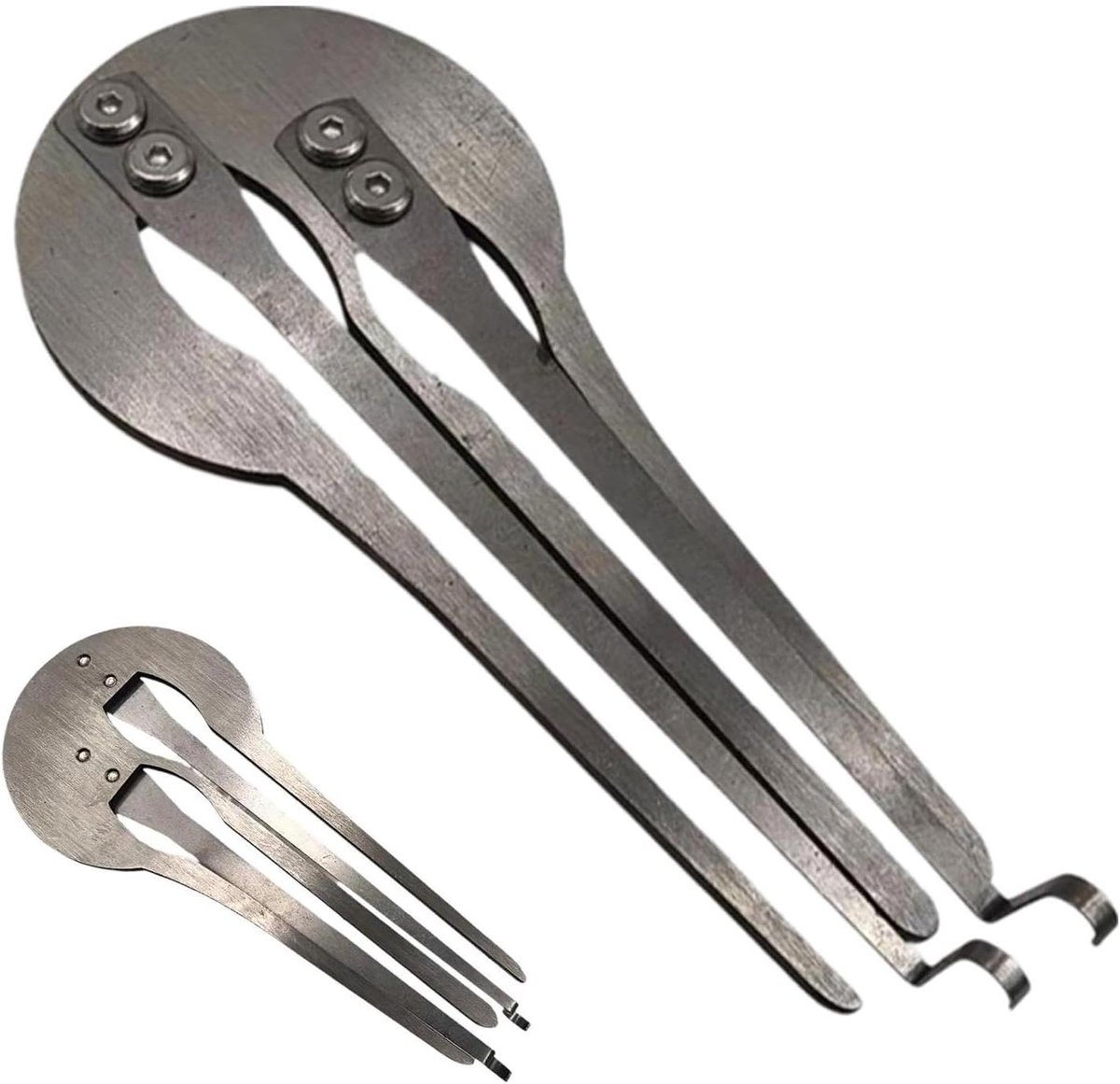 Mondharp Aluminium - Jaw Harp Folkharp - Muziek Maken - Geen Vaardigheden Vereist - 10x6 cm - Zilver