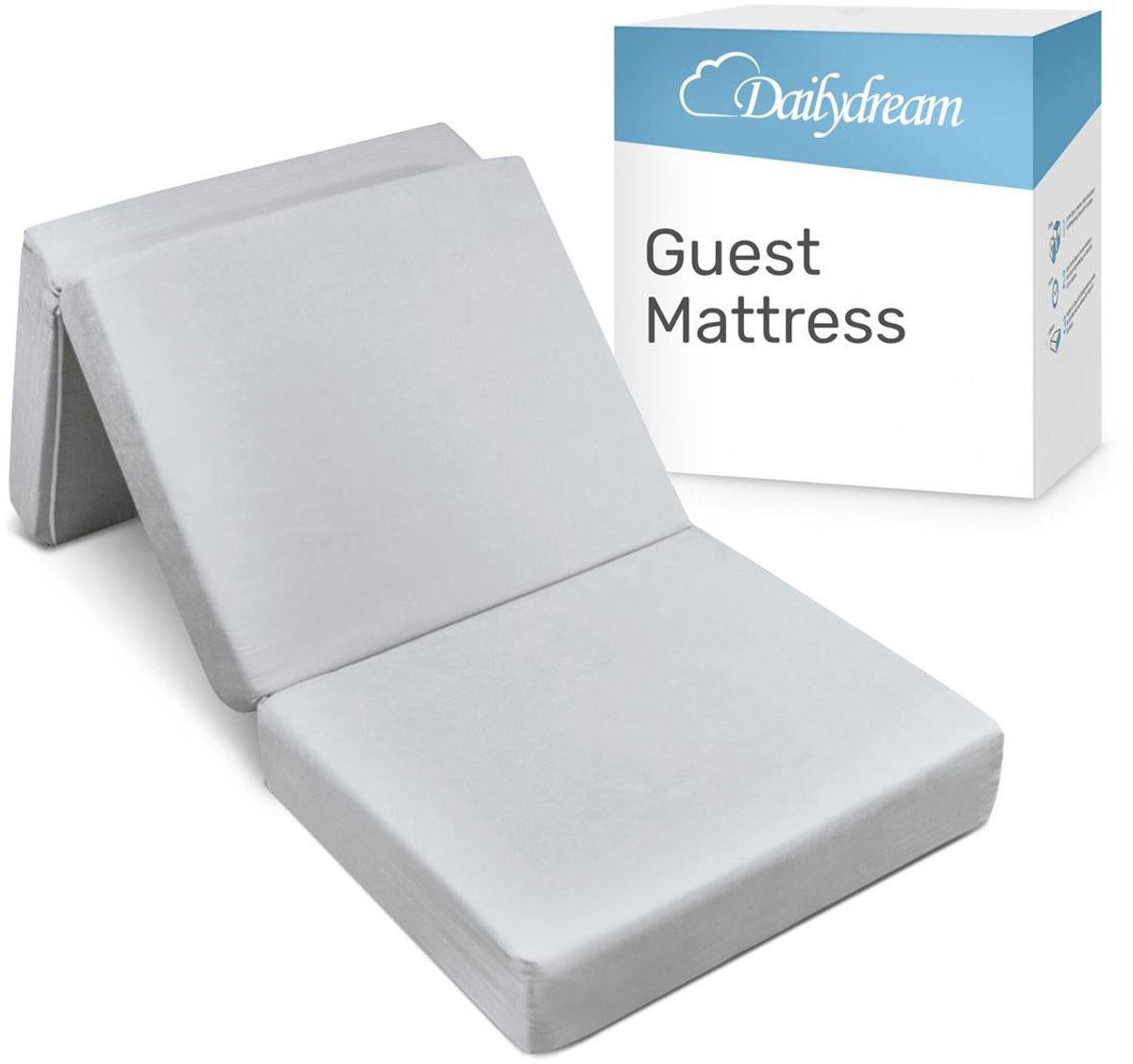 dailydream Gastenmatras – 120x195 cm – Schuim Weiß