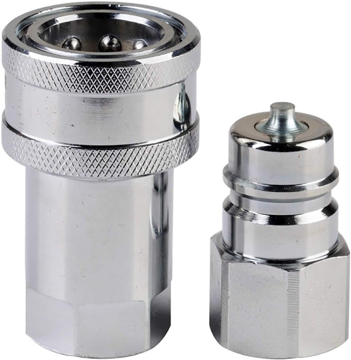 SnelShoppen - Hydraulische Snelkoppeling G (2.5cm) - Robuuste Mannelijke Koppeling met Snelle Scheiding - Hoogwaardige Gegalvaniseerde Koolstofstaal -