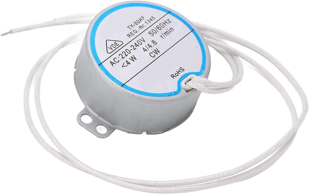SnelShoppen - Synchronous Draaitafel Motor CW Unidirectioneel AC220-240V 2.5R TY 50AF Voor Cup Turner, Cuptisserie Rotator, Hoge Kracht, Laag Energiev