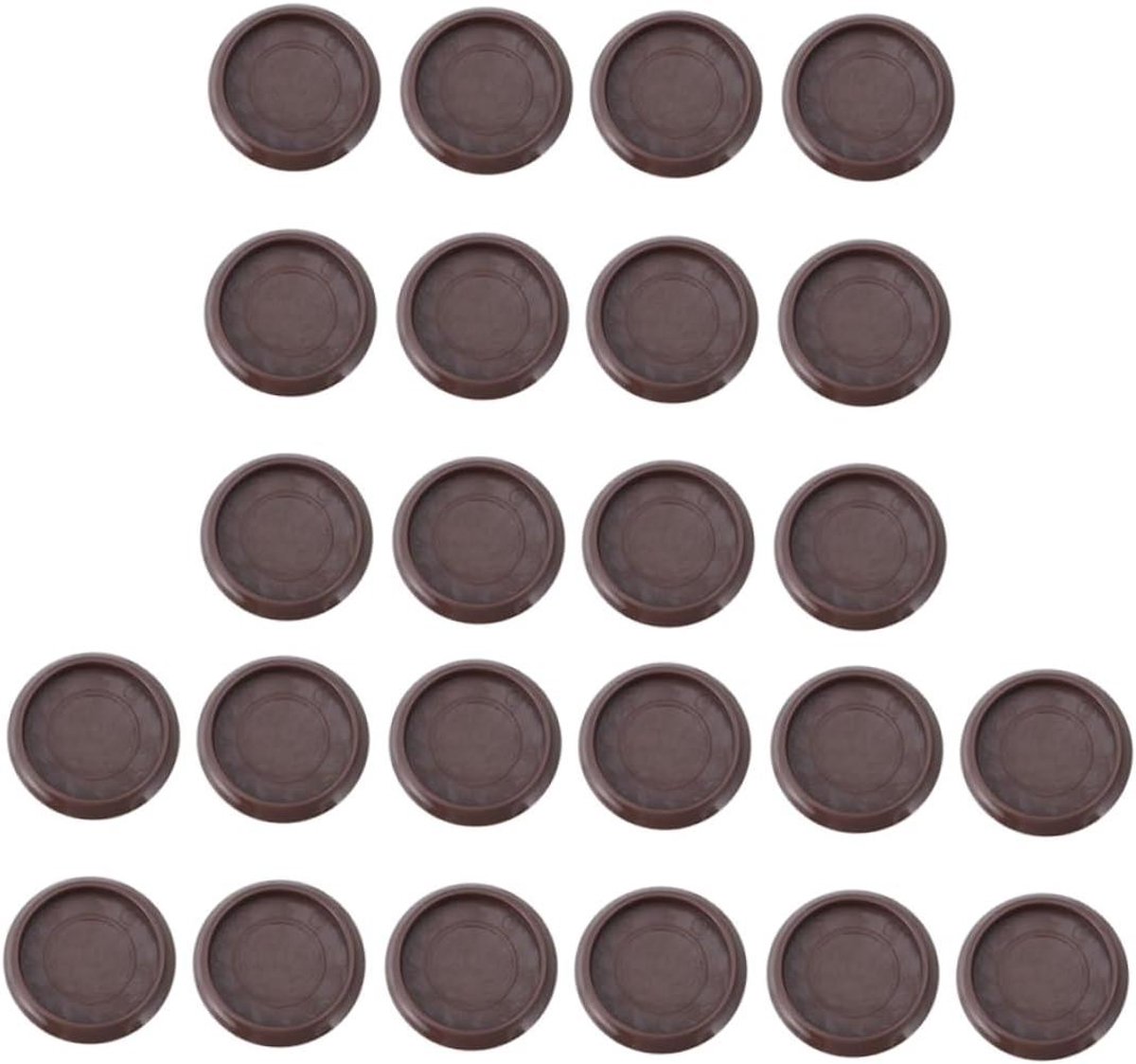 Kunststof Bedstoppers - Meubelwieltjes Stoppers - Vloeren Beschermen - Antislip - 5.5 cm - Bruin